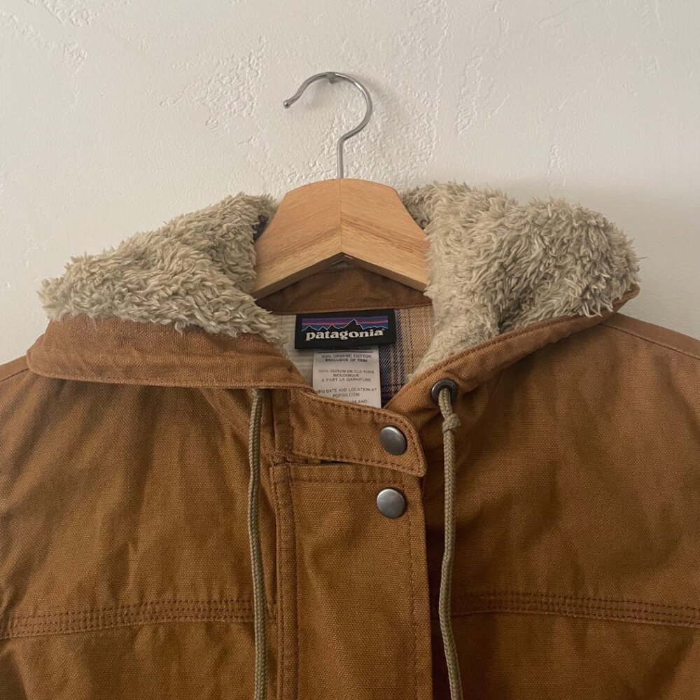 PATAGONIA W's Prairie Dawn 100% Cotton Canvas Jacket in Bear Brown | Size XS - Picture 4 of 9